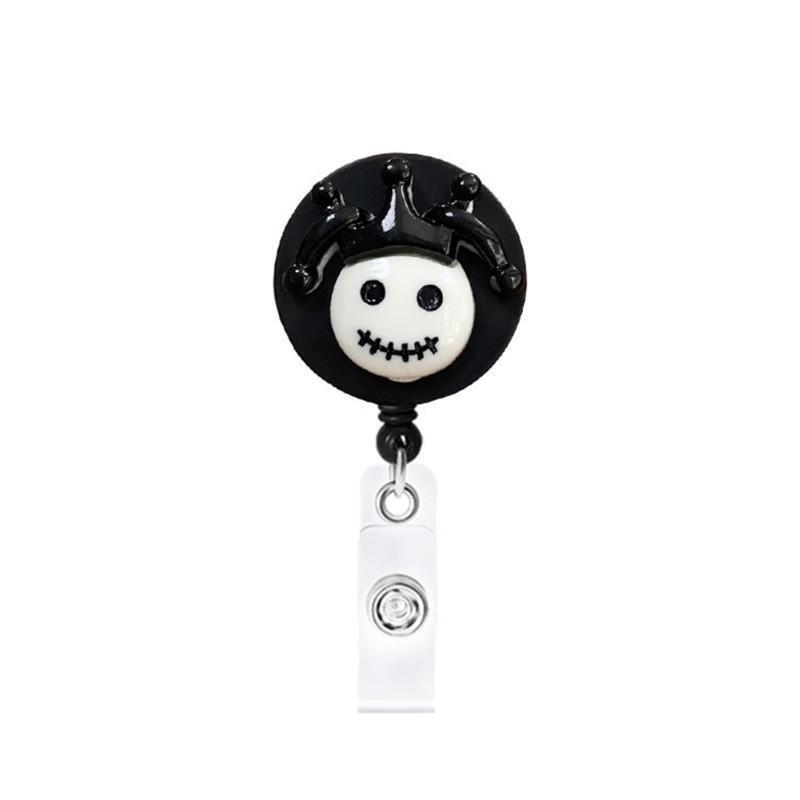 Pack of 8 Pcs Lovely Nurse Badge Holder Set Halloween Decorations Retractable