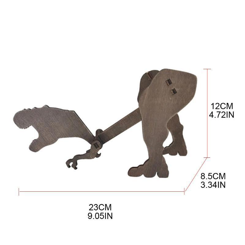 Wooden Wine Holder Decorative Abstract Dinosaur Shape Red Wine Racks Home Decors