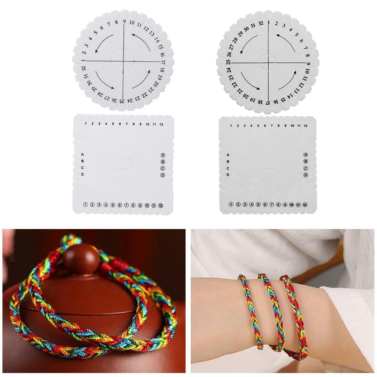 4x Kumihimo Beading Cord Disc Braided Plate DIY Bracelet Jewelry Loom Board