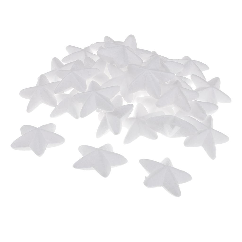 30 Pieces DIY Christmas Star Shape Styrofoam Foam Material for Art Craft 5cm