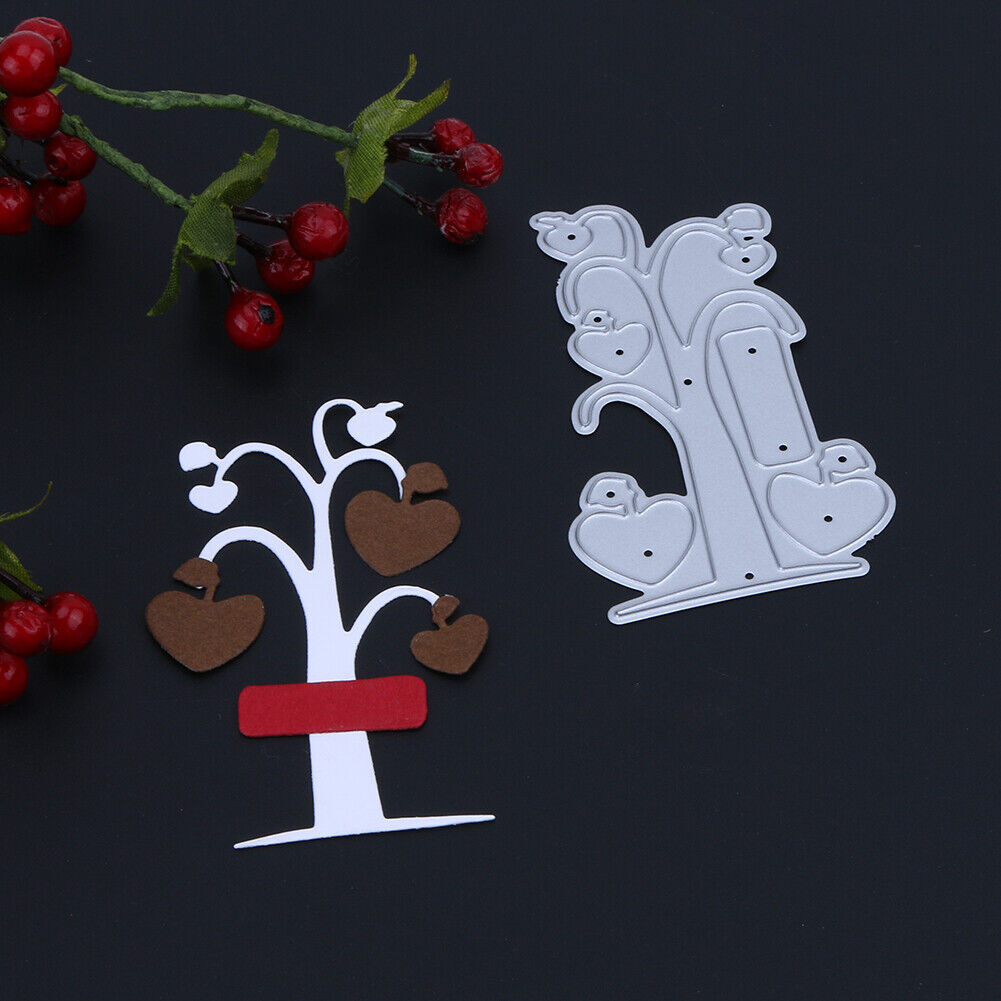 Love Heart Tree DIY Metal Stencil Scrapbook Craft Embroidery Cutting Die-14