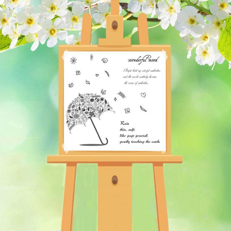 Wonderful Mood Umbrella DIY Silicone Clear Stamp Seal Scrapbook Embossing Album
