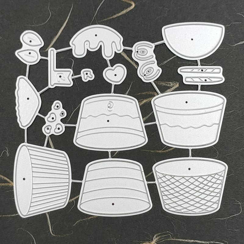 Cake Dessert Metal Cutting Dies Stencil DIY Scrapbooking Album Paper Card Mold