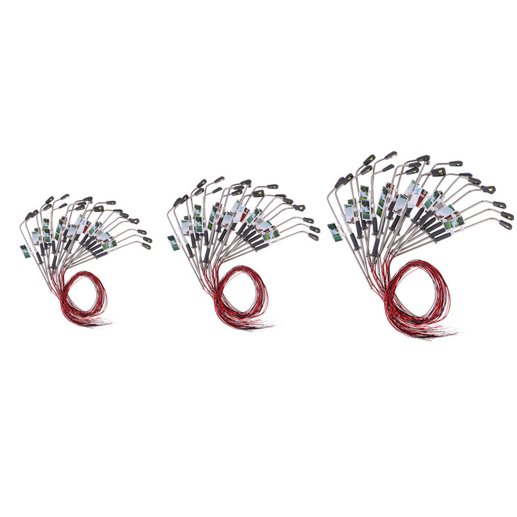 20pcs  Railway Led Lamppost   Lights HO OO 1:100 Scale