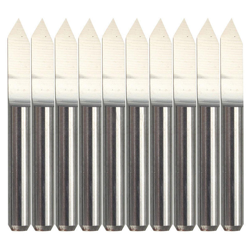 10PCS Carbide PCB Board 0.1mm60 Degree Engraving Bits CNC Router Tool V-shape