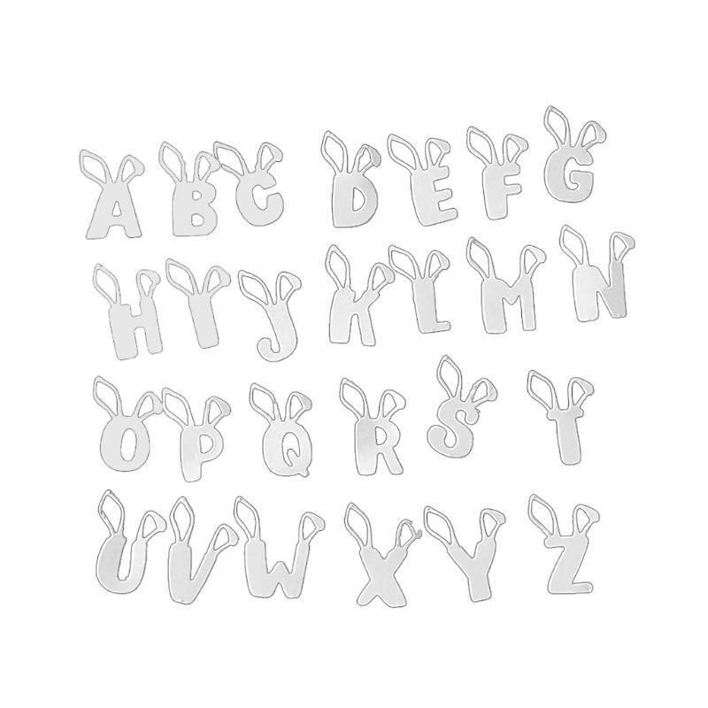 Easter Bunny Uppercase Letter Metal Cutting Dies Stencil Scrapbooking DIY Album