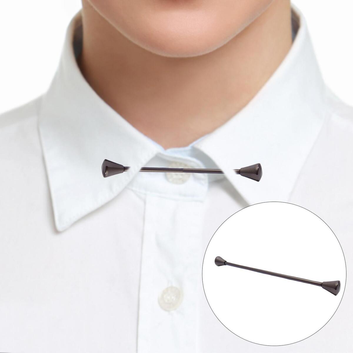 Classic Collar Bar Pin for Men Necktie Pins Cone for Business Formal Gifts