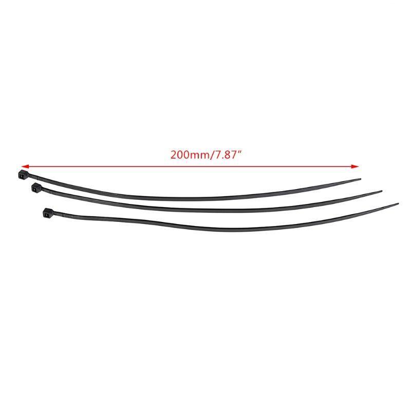 100pcs Cable Ties Bicycle Nylon Auto Lock 3x200mm Zip Wire Strap Multifunctional