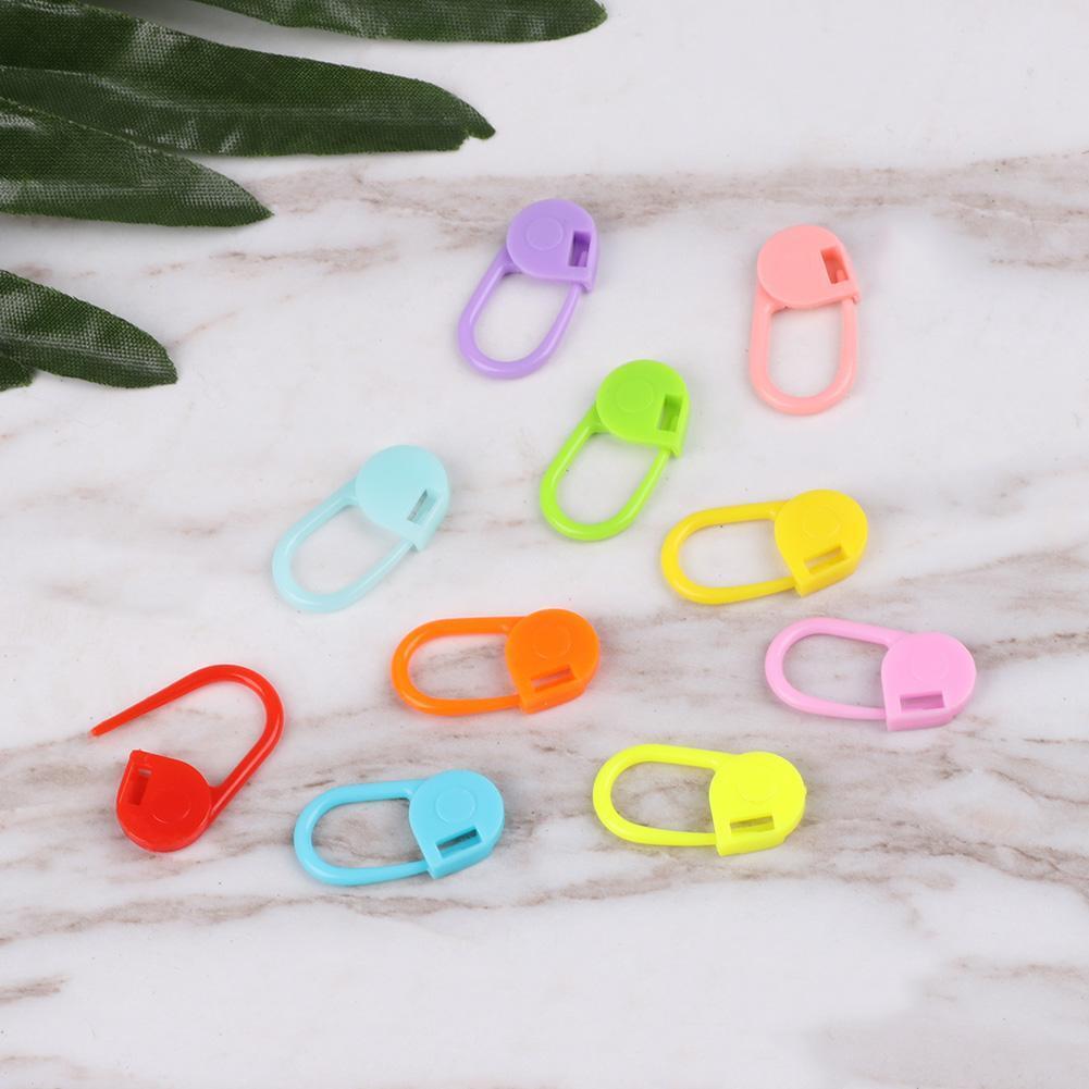 Colorful Plastic Safty Pins Sweater Mark Buckle DIY Weaving Tools (100pcs)