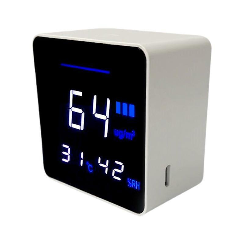 Home Desktop PM2.5 Temperature and Humidity Detector Air Quality Monitor Tester