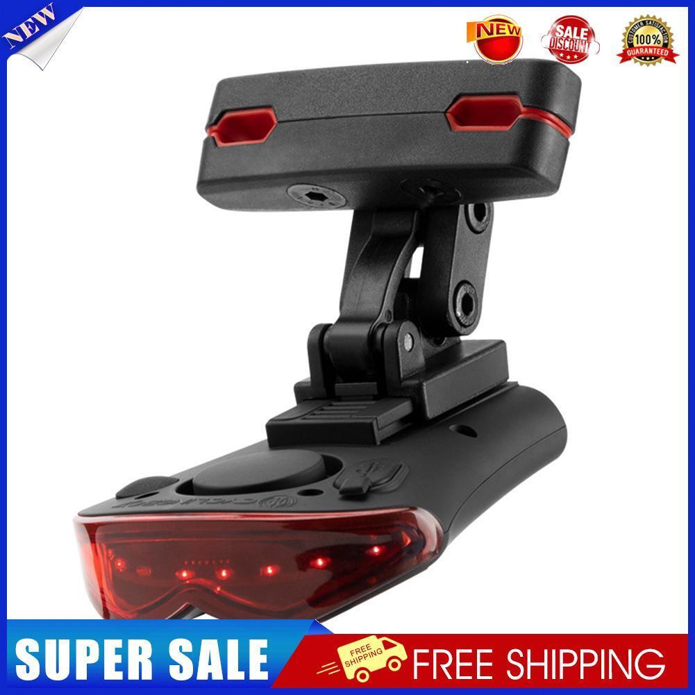 Wireless Remote Control Bike Tail Light Rechargeable Anti-Theft Alarm Lamp