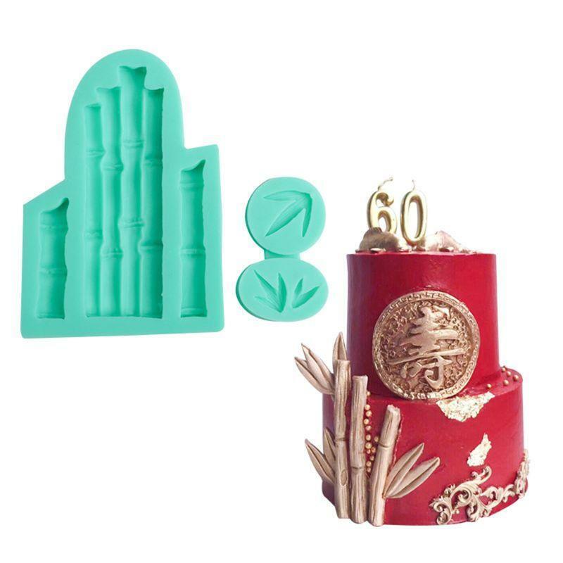 Bamboo & Leaves Mould Silicone Mold Fondant Cake Decorating Tool Gumpaste Sugarc