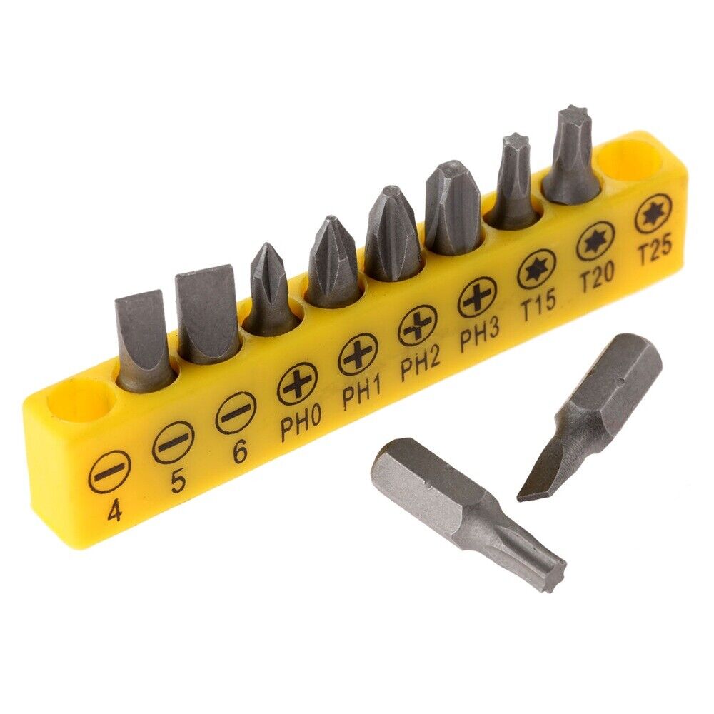 10pcs Power Bits Set Screwdrivers Drills Impact Drivers Hex Shank Magnetic C8B