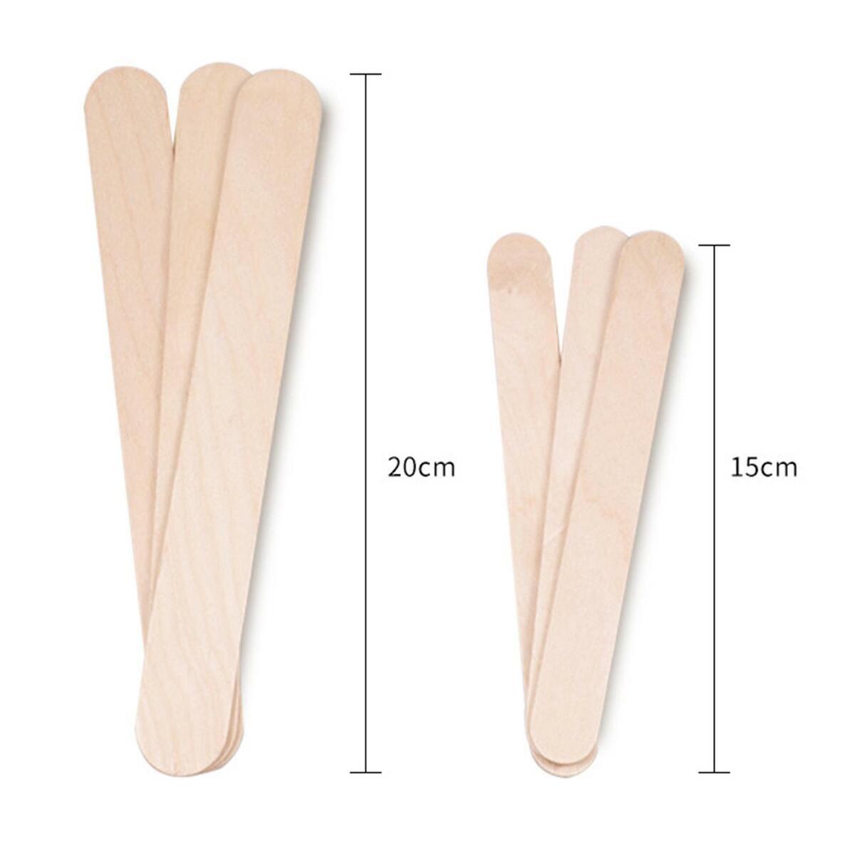 Wax Sticks Large Wooden Smooth Applicator Spatula for  Removal Nose Body