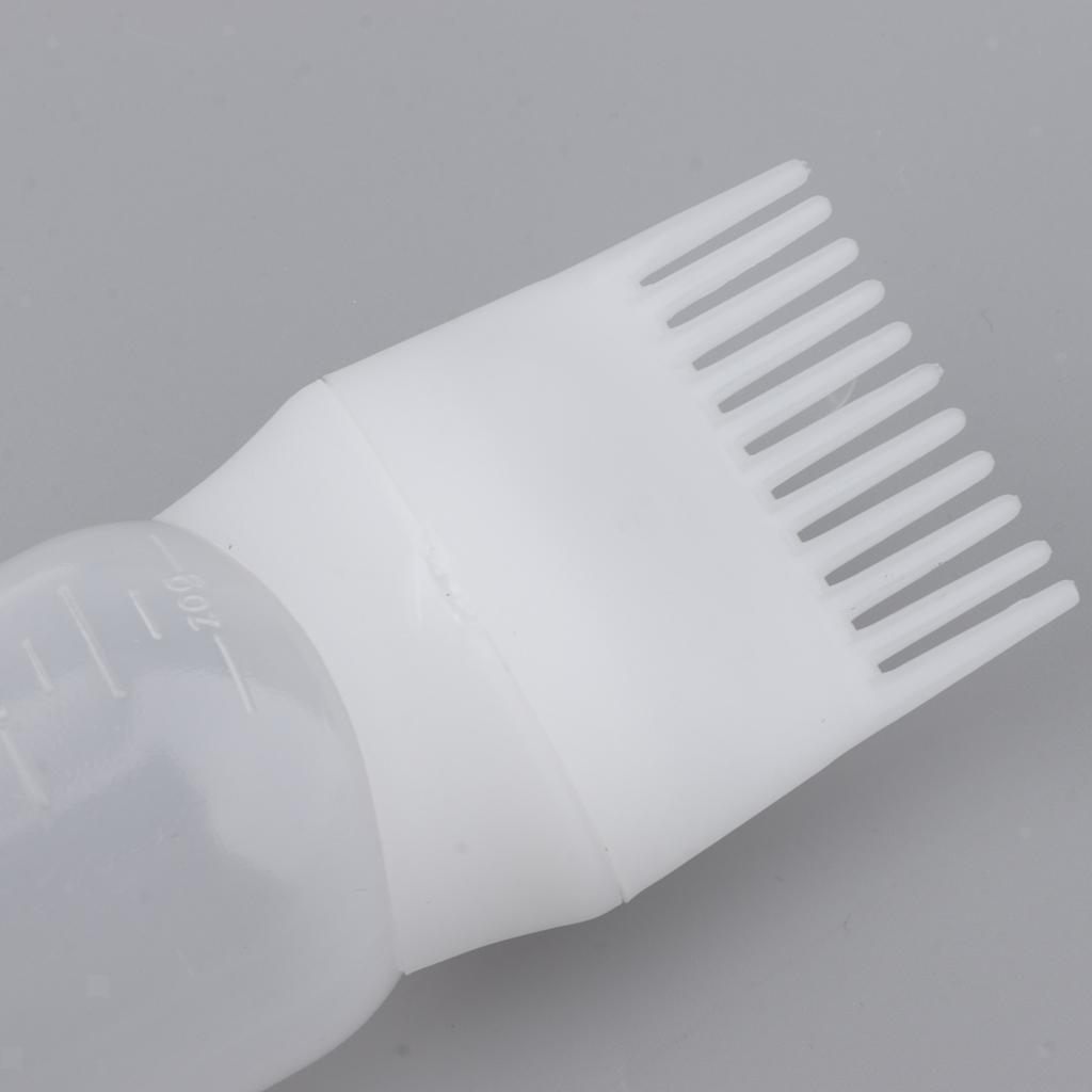 3pcs Empty 60ml Hair Dyeing Bottle Comb Highlight Coloring Applicator Brush