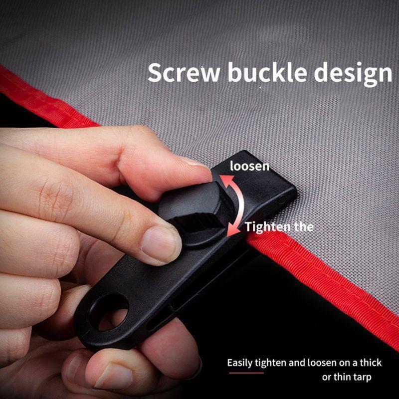 10pcs Tarp Clips, Heavy Duty Thumb Screw, Tarp Clamps Lock Grip Tent Clamps