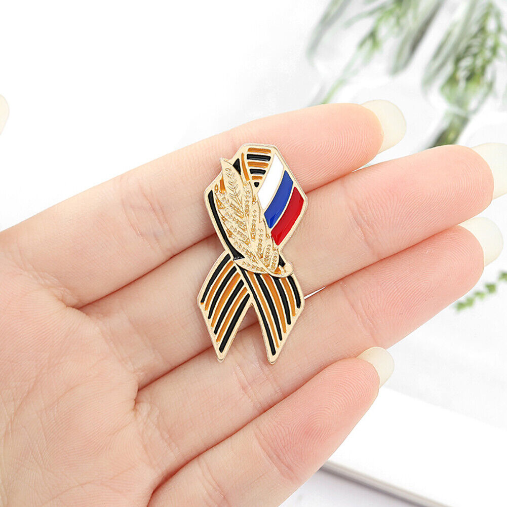 Enamel Badge Russian Flag Saint Victory Day Lapel Pin T Shirt Hats Brooch