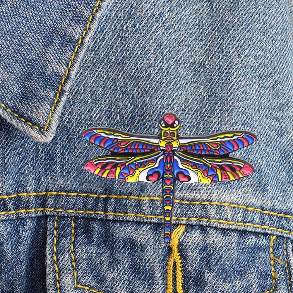 Painted Dragonfly Enamel Pins Brooch Animal Clothes Denim Bag Lapel Jewelry