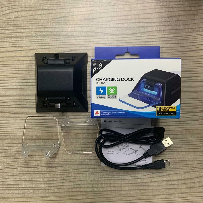 Controller Charger  Charging Station  Safe and Fast Charging  LED for PS5