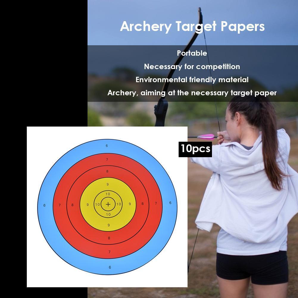 10pcs Archery Target Paper 400x400mm Equipment Darts Target Training Paper