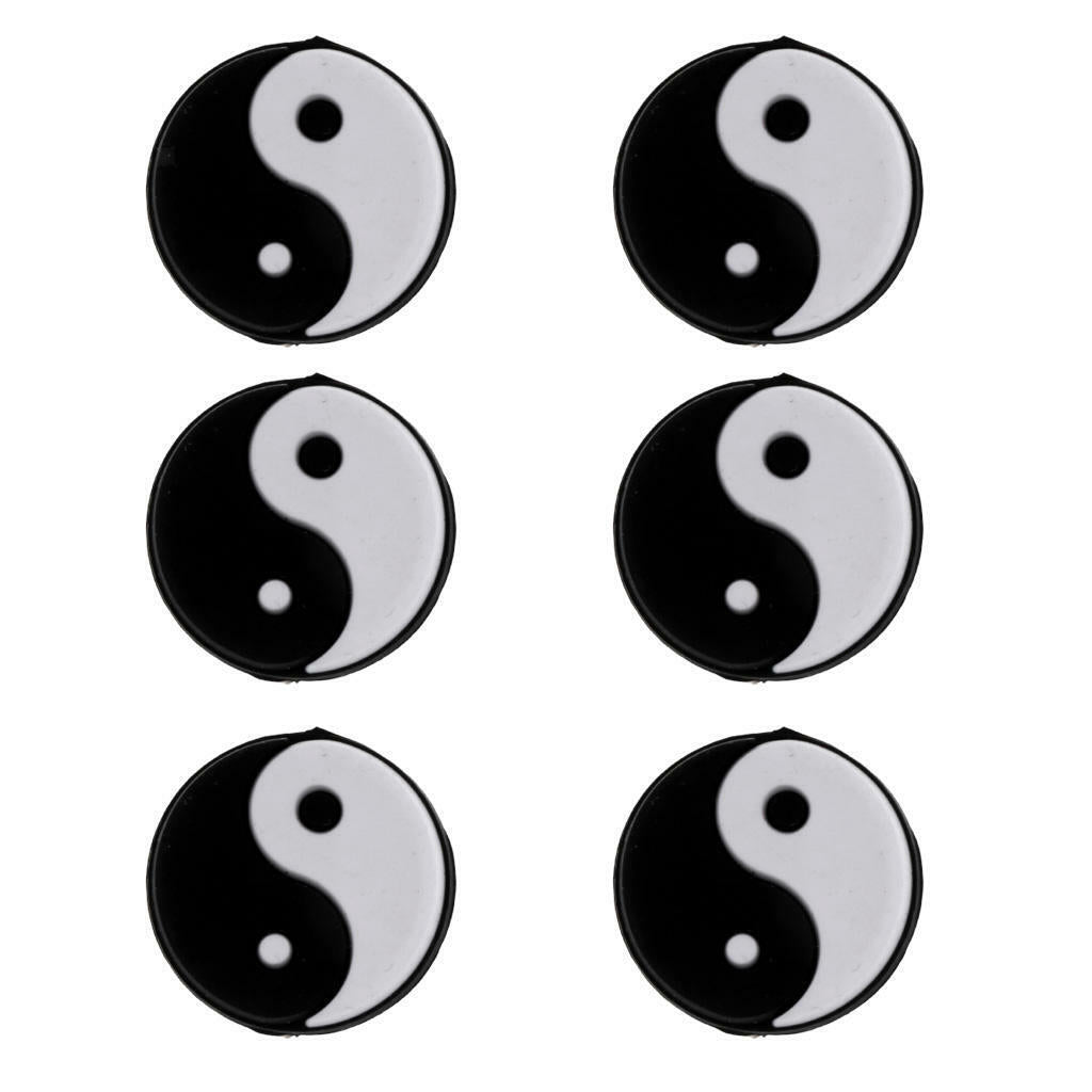 18Pcs Yin and Yang Tennis Racquet Vibration Dampener Damper Shock Absorber