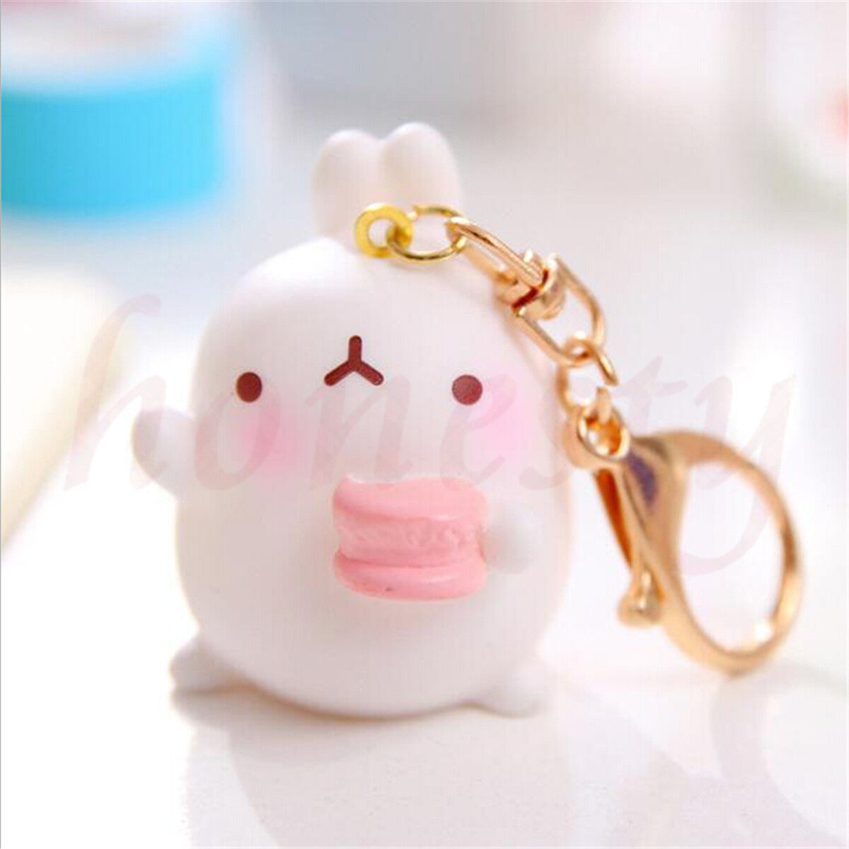 Cute Rabbit Character Molang Keyring Charm Pendant Keychain Bag Key Ring Chain