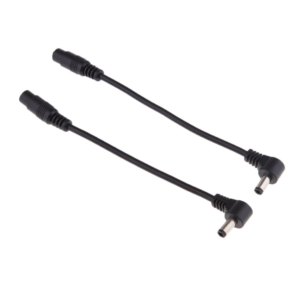 2pcs DC  5.5x2.1mm Fe to 5.5x2.5mm  Adapter Cable Right Angle