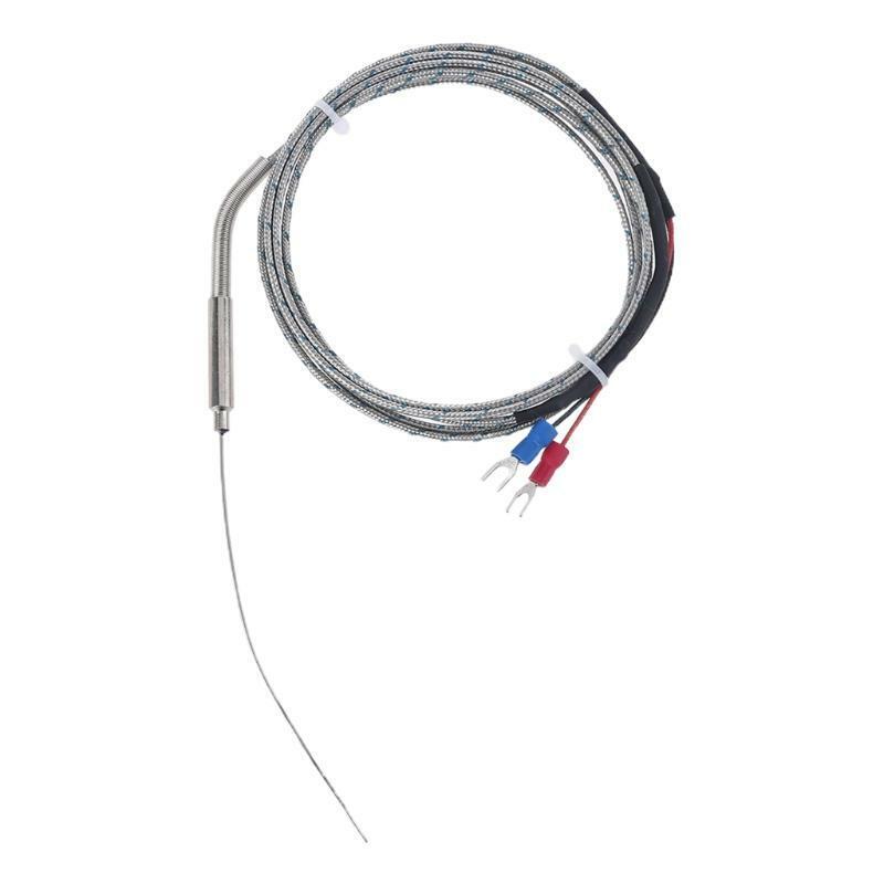 K-Type Thermocouple Probe 1mm x 100mm 2-wires Temperature Sensors 2-Terminals 1m