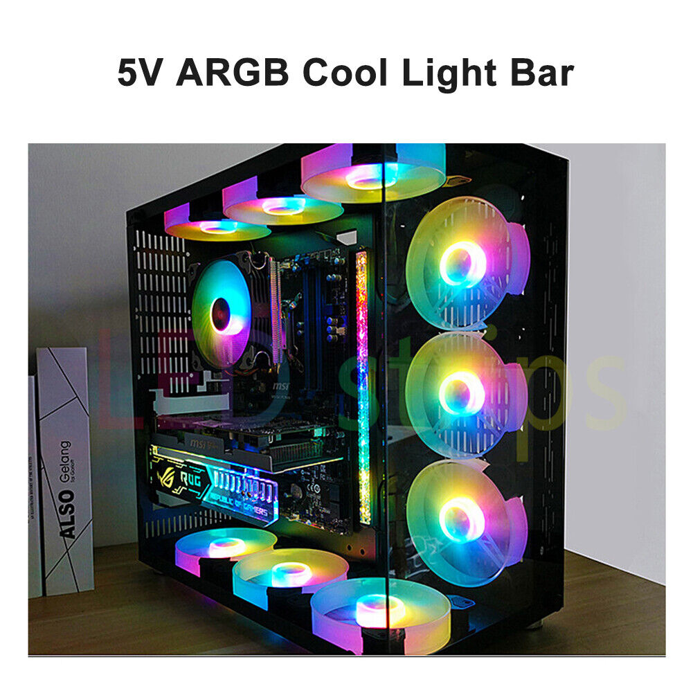 PC Case RGB LED Strip 5V 3Pin ARGB Motherboard Magnetic Light Bar (A410)