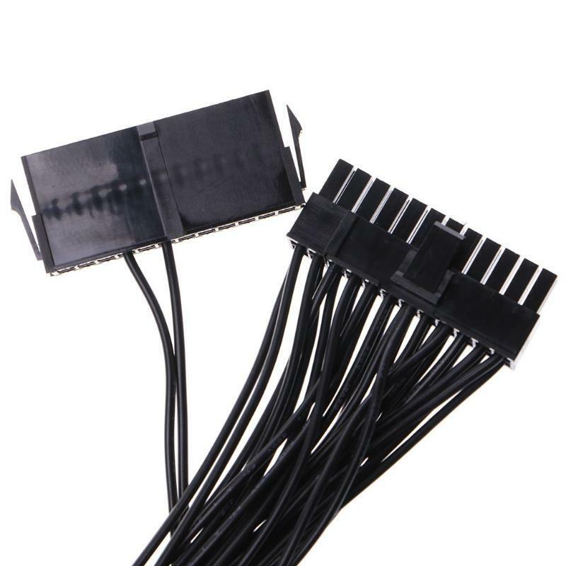 Dual Power Supply Adapter Cable 24-pin ATX Motherboard For Synchro Start Mining