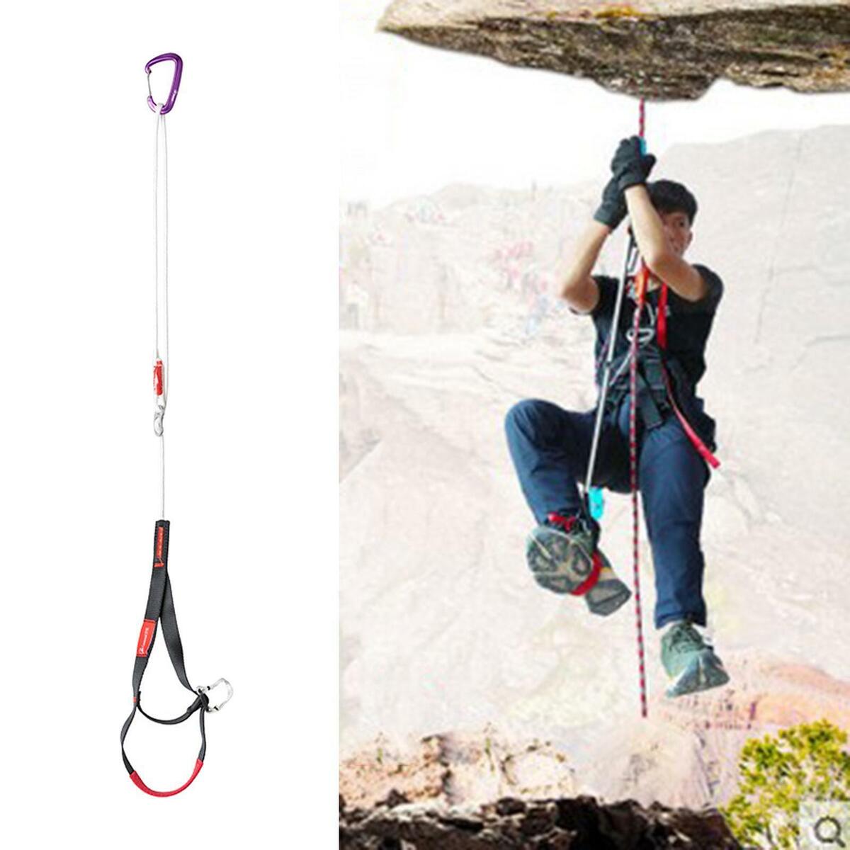 Adjustable Climbing Ascender Sling Foot Loop Ascender for