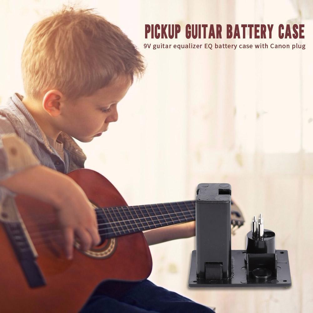 9V Battery Box ABS Compartment for Guitar Equalizer EQ with Connector Plug