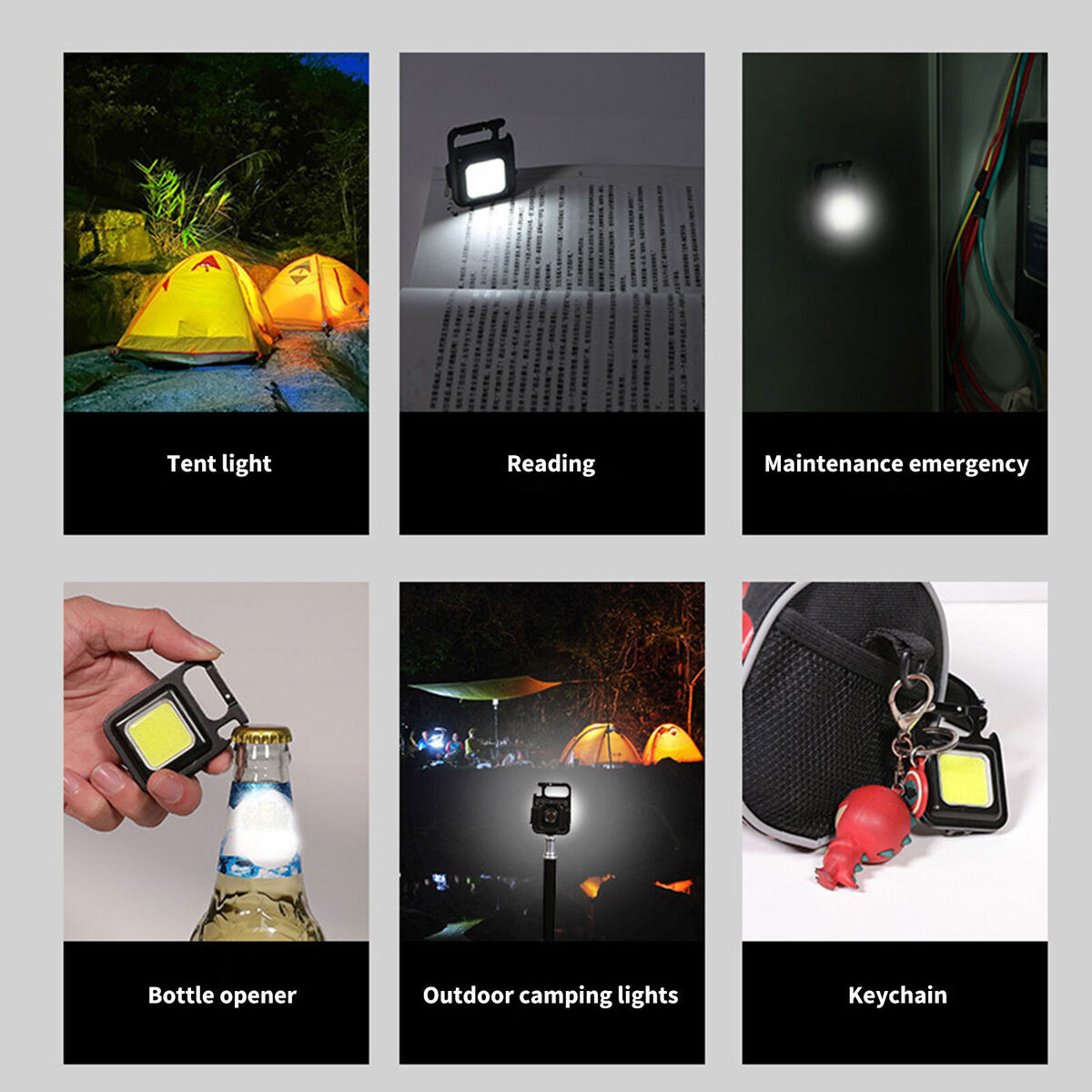 Mini Waterproof Rechargeable LED Light USB Flashlight-Lamp Torch Pocket Keychain