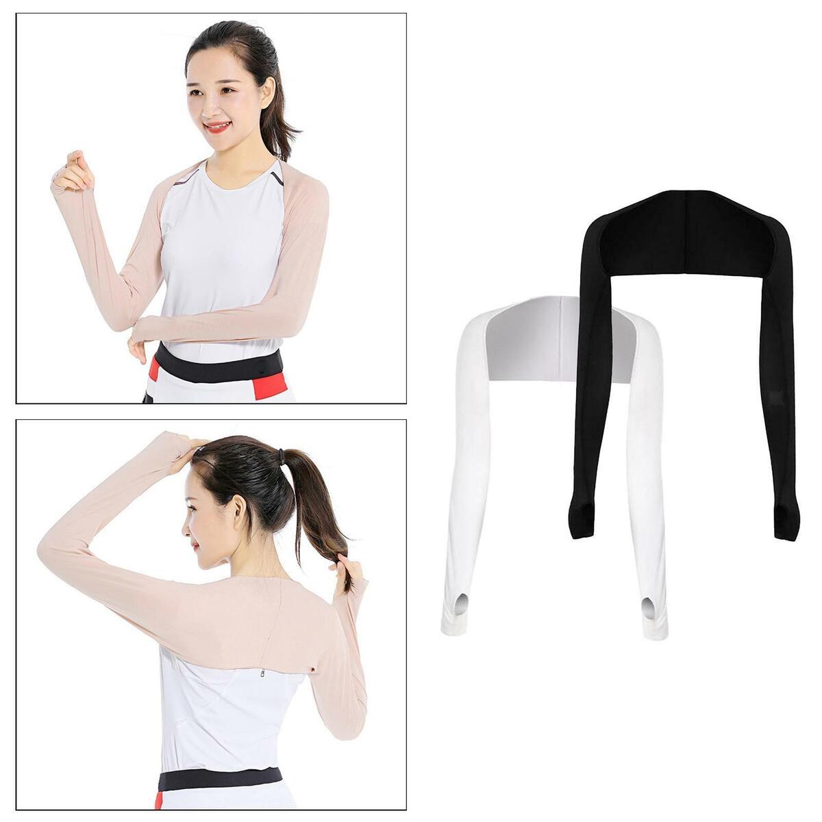 2pcs Cooling Shawl Arm Sleeves Sun Protection Women Men Golfing Accessory