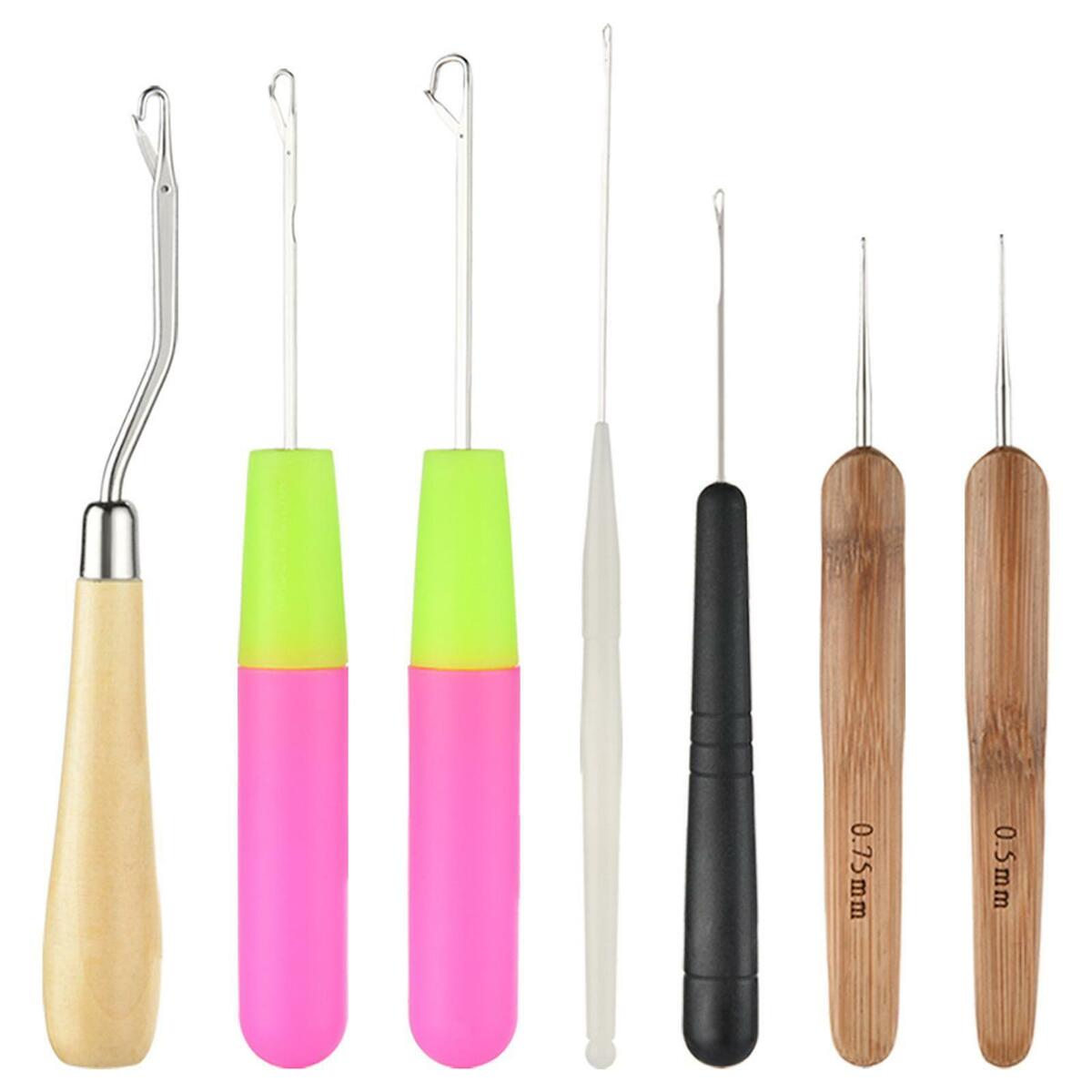 7-Piece Set Dreadlocks Crochet Hooks  Weaving Needle Tool for Braid