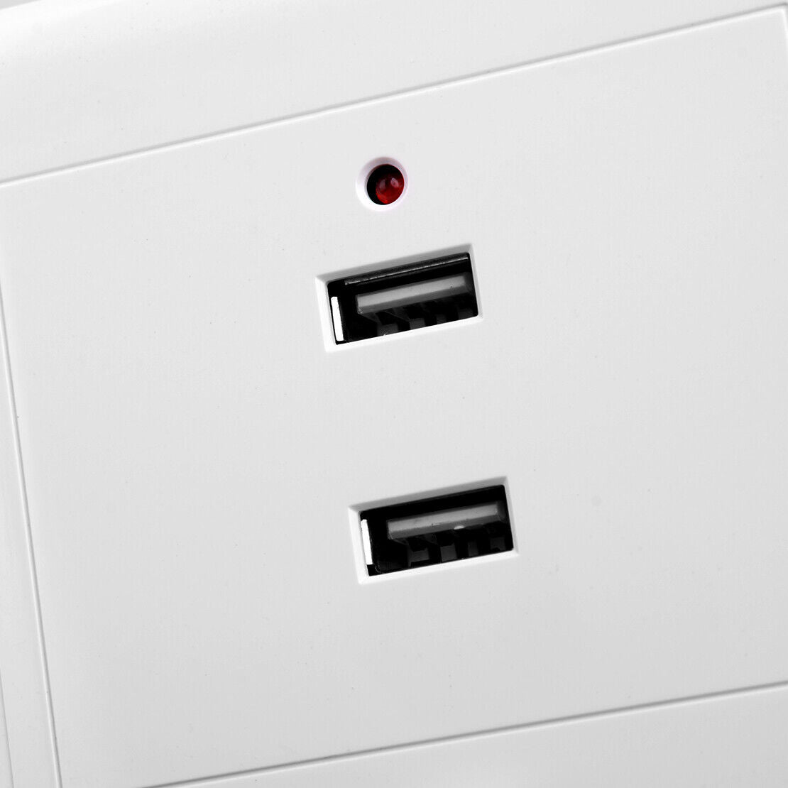Dual USB Electrical Wall Socket Charger Power Adapter Plug Outlet Plate Panel