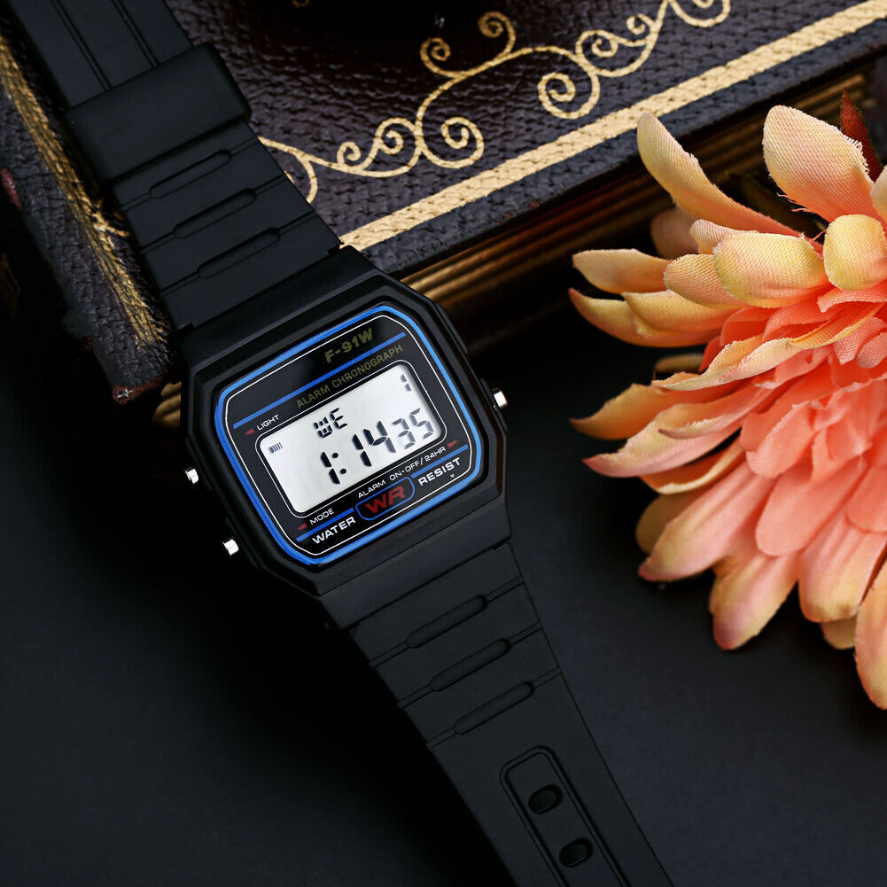 Colorful Electronic Led Digital Multifunction Sport Watch (Black)