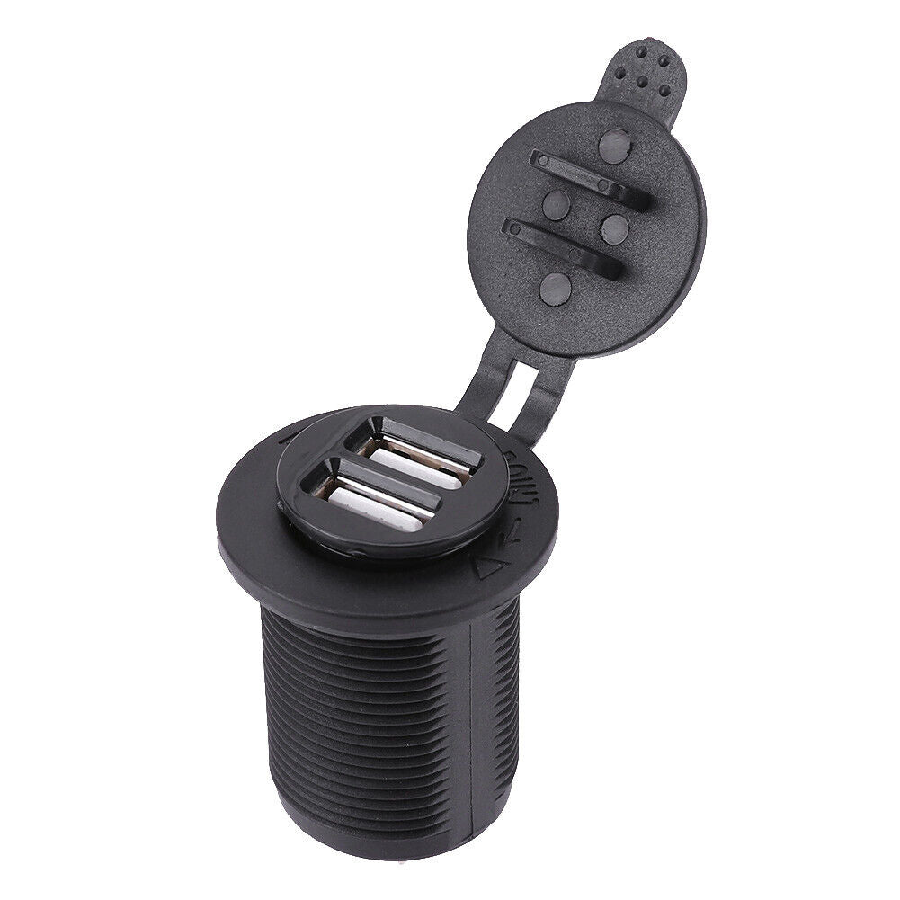 Car Boat Cigarette Lighter Socket 12V Power Outlet 3.1A Dual USB Charger