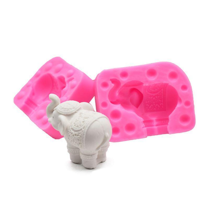 Cute Elephant Baby Animal Silicone Mold DIY Chocolate Cake Topper Decoration