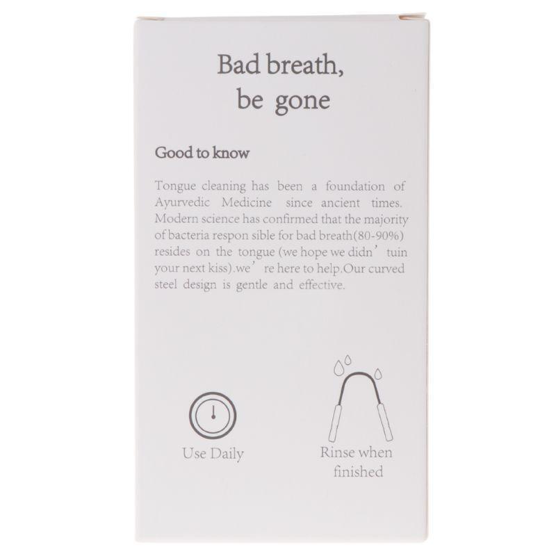 Healthy Tongue Cleaner Stainless Steel Scraper Plastic Handle Oral Hygiene Care