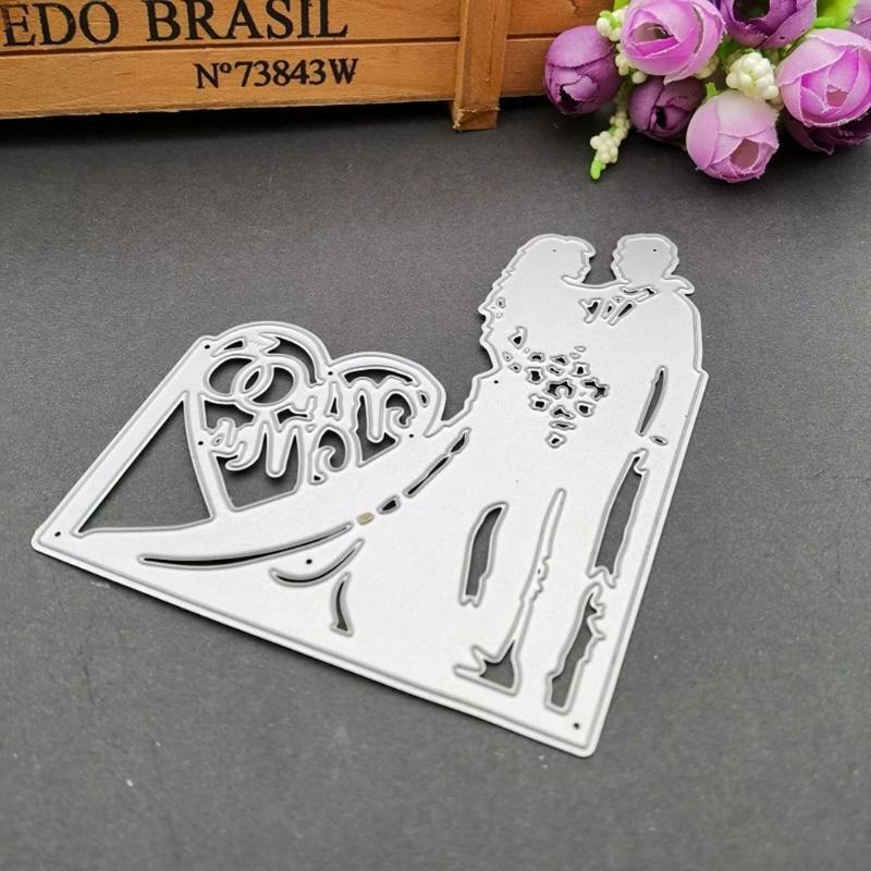 Heart Bridegroom Metal Cutting Dies Stencil Scrapbooking DIY Album Stamp Paper