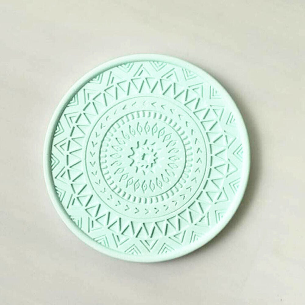 4pcs Drink Coaster Table Placemats Silicone Heat-resistant Coffee Cup Mats