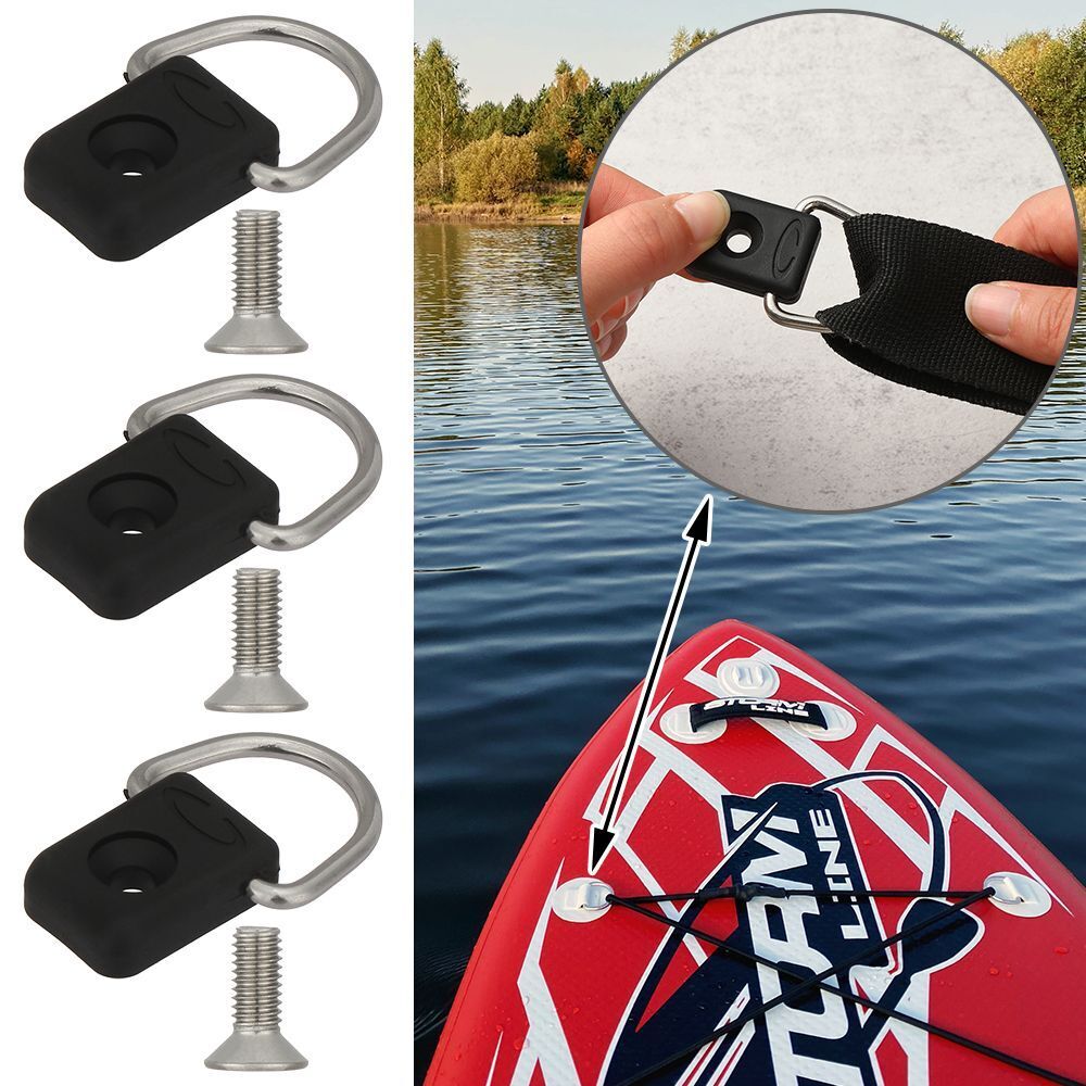 Bungee Kit Black Rope Buckle Canoe D-Buckle Kayak D Ring Rowing Boats Parts