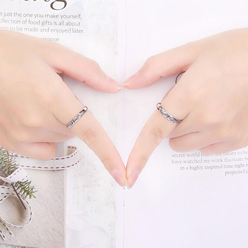 Tibetan Six-character Mantra Ring Male Female Live Mouth Ring Simple Finger Ring