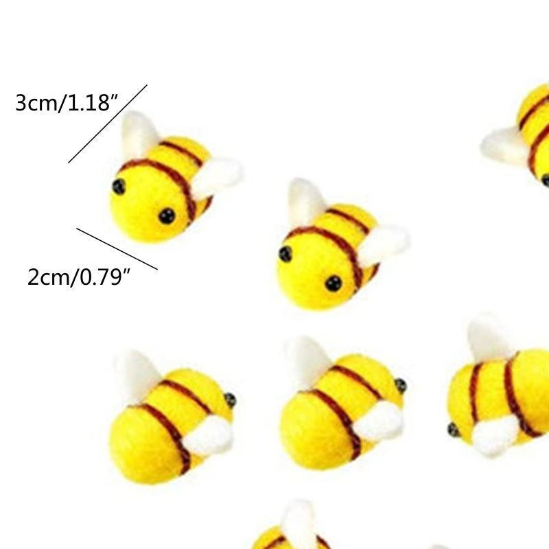 Wool Felt Bumble Bee Cute Bee Craft Ball Nursery Perfect for Baby RoomDecoration