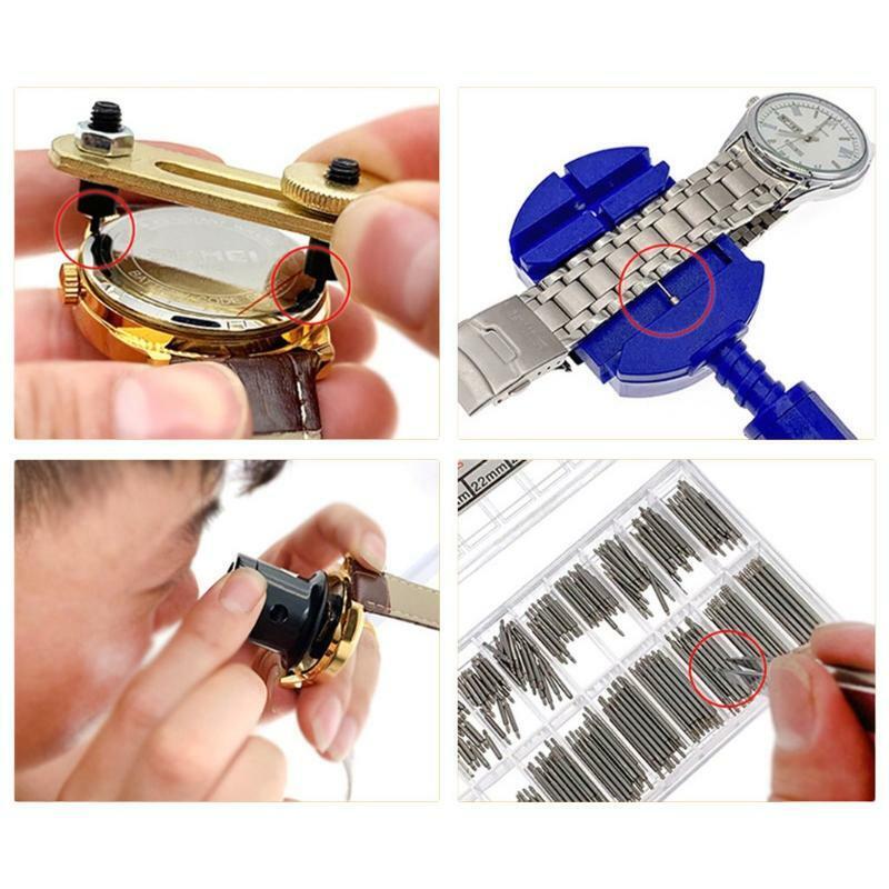 288pcs Watch Repair Tool Kit Band Strap Link Remover Case Opener Screwdriver