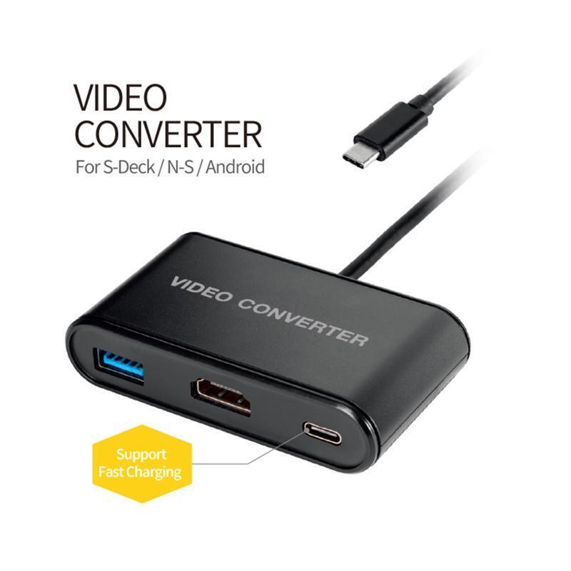 1080P HDMI-Compatible for Switch/Steam Deck TV Video Adapter  Converter Portable