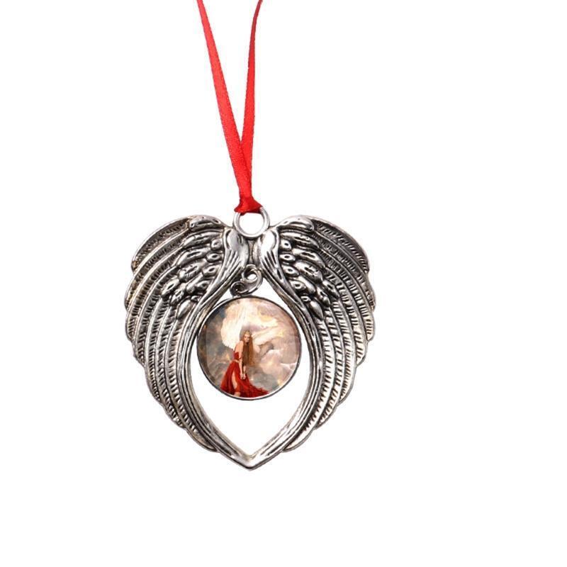 Angel-wings Shape Blank Hot Transfer Printing Christmas Diy Consumables Supplies