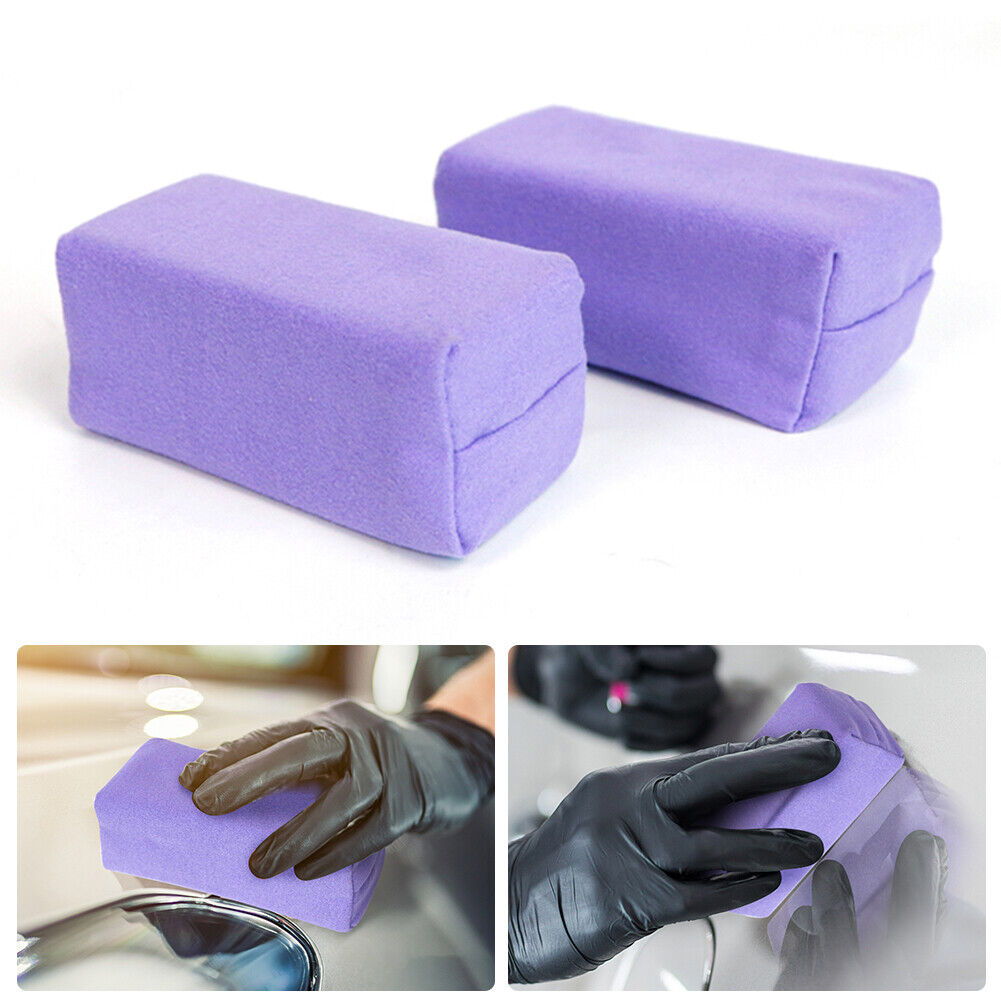 Suede Ceramic Coating Applicator Car Paint Care Wax Applicator Sponge Pad