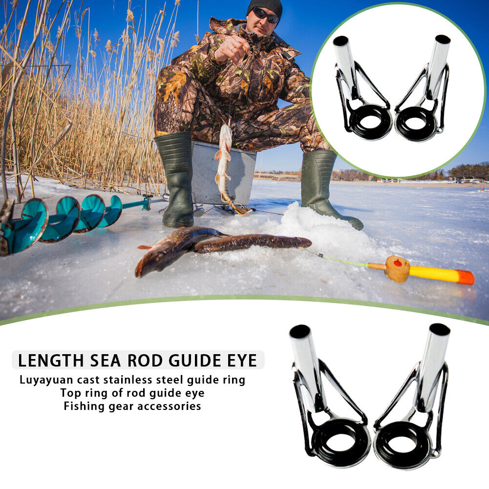 Fishing Rod Tip Guide Top Rings Eye Rings Fish Pole Repair Part (8 X 2.6cm)